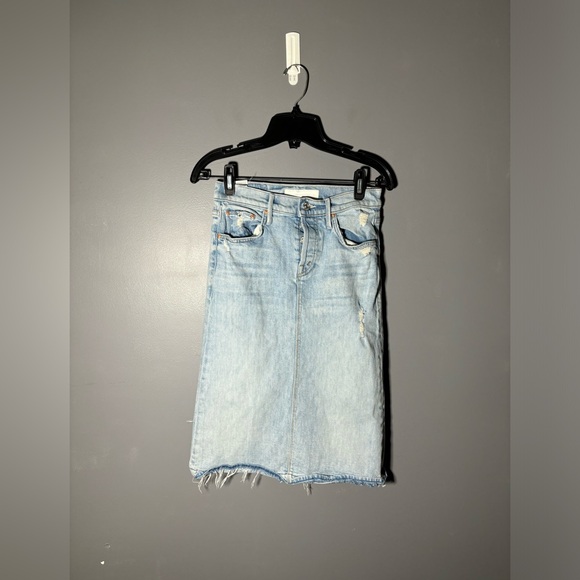 Mother The Vagabond Midi Undone Hem Skirt in Vacation Temptations Size 23 - Picture 2 of 6